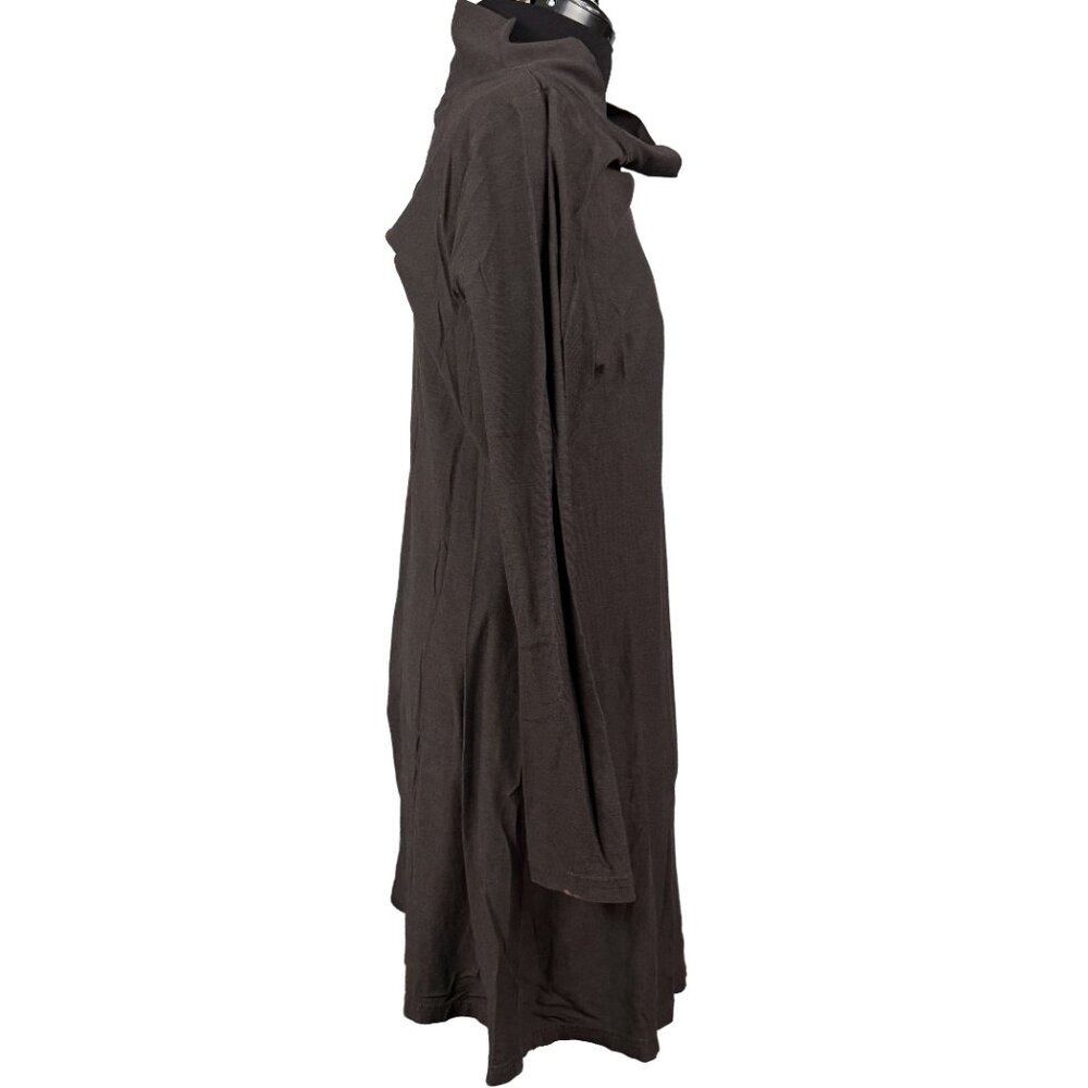 HORNY TOAD Cowl Neck Knit Dress Asymmetrical Casual Minimalist Women's L (FLAW) - Picture 3 of 12